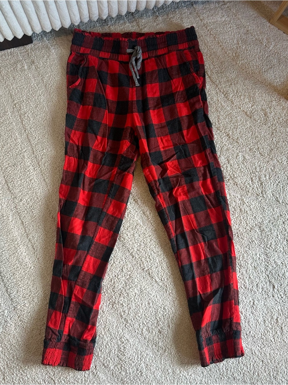 Aerie Women’s Plaid Pajama Pants Cuffed Joggers